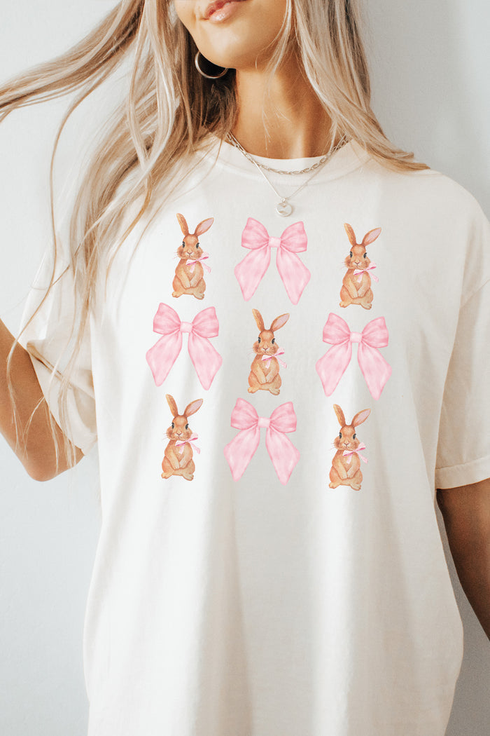 Bunnies and Bows Comfort Colors Tee