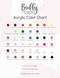 acrylic color chart for tag or ornament | Buffy + Coco