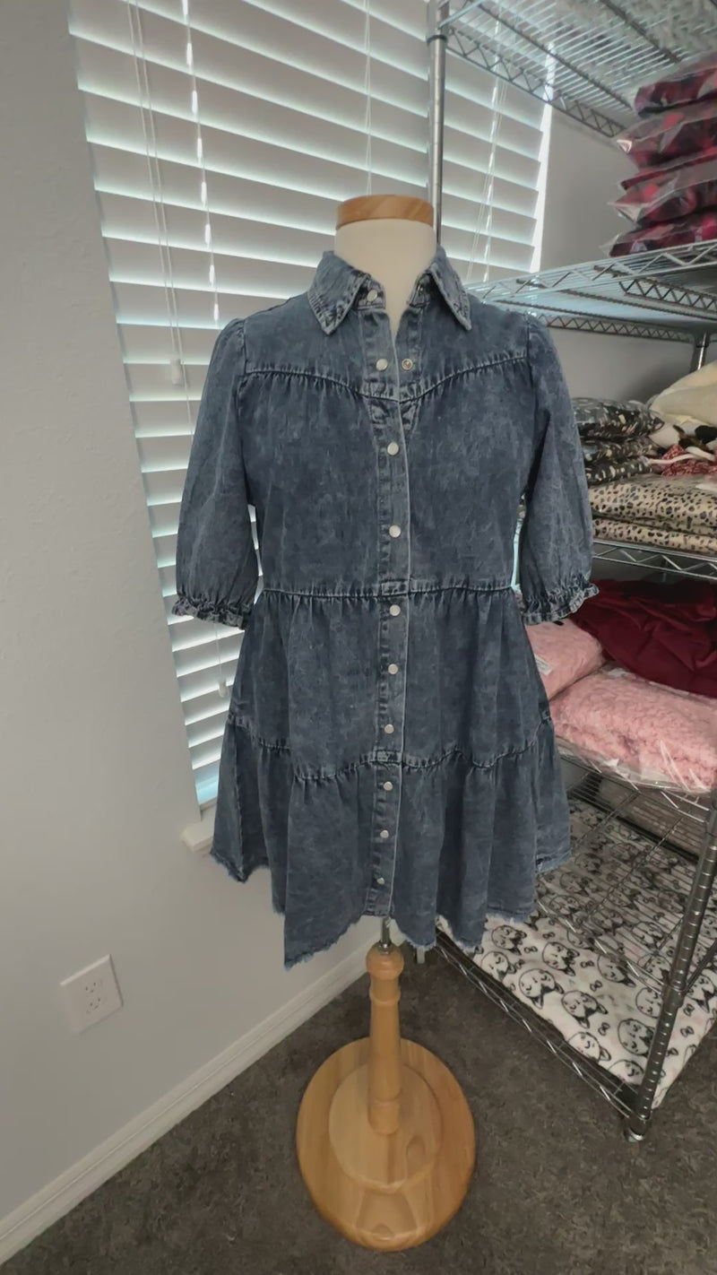 Jessie Tiered Denim Mini Dress