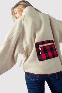 Buffalo Plaid Fleece Oversized Jacket