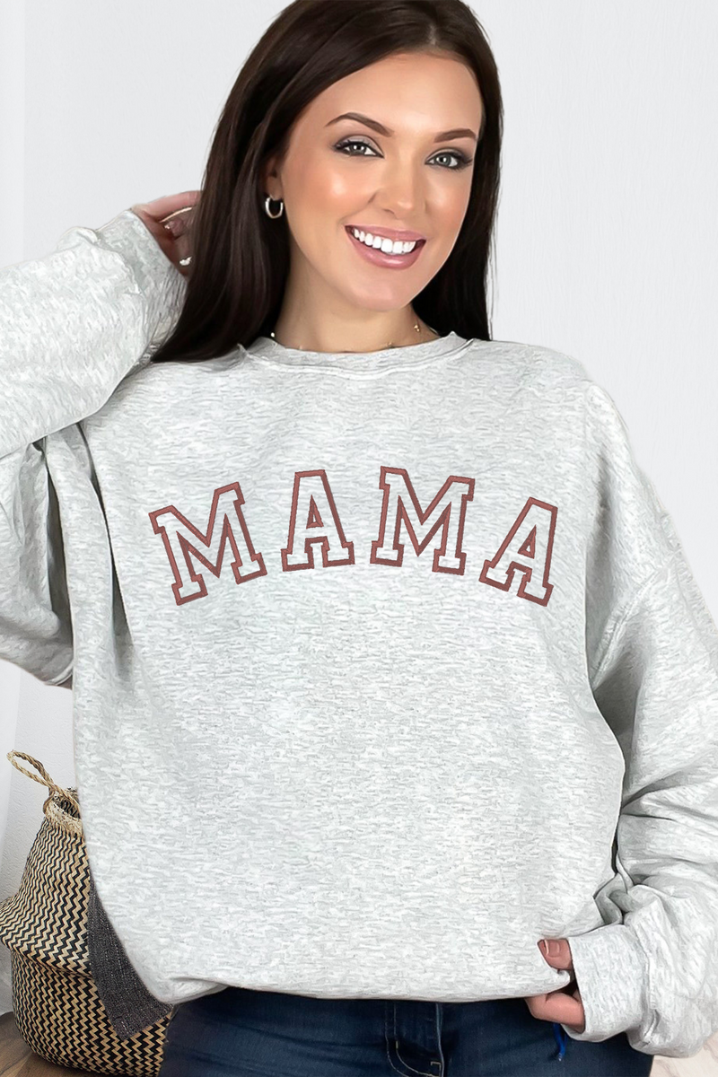 Mama Embroidered Pullover