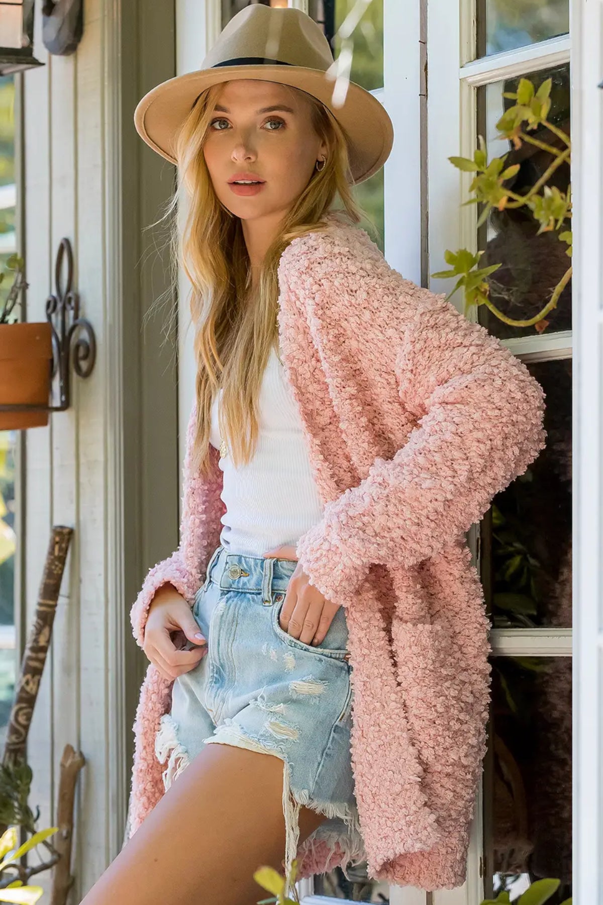 Fluffy 2024 cardigan outfit