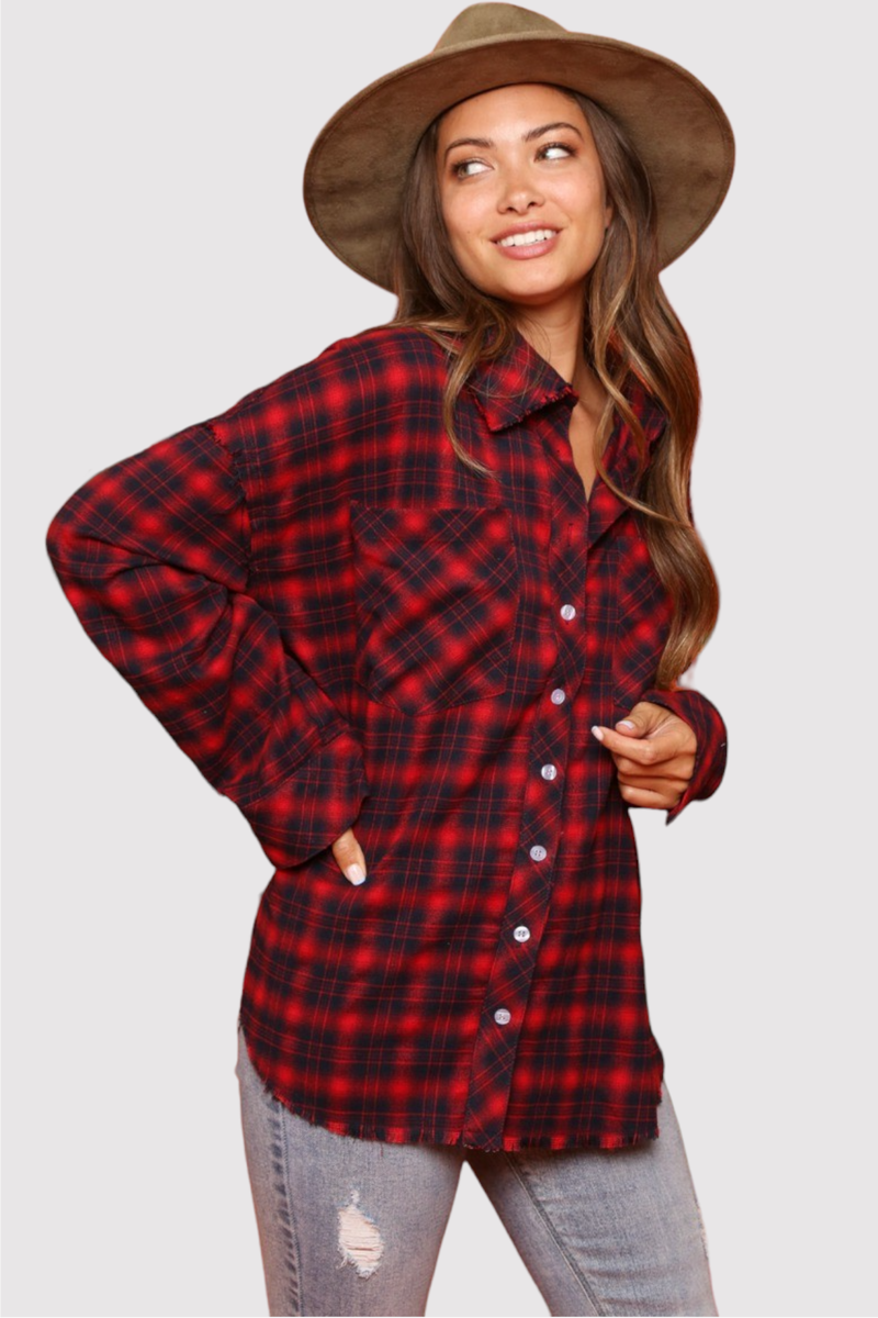 Rock & Roll Buffalo Plaid Button Down Shirt